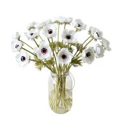 Индиго-оптовая продажа 200 шт. Anemone цветок Домашнее украшение Pasqueflower искусственный свадебный цветок цветочный Праздник Вечеринка