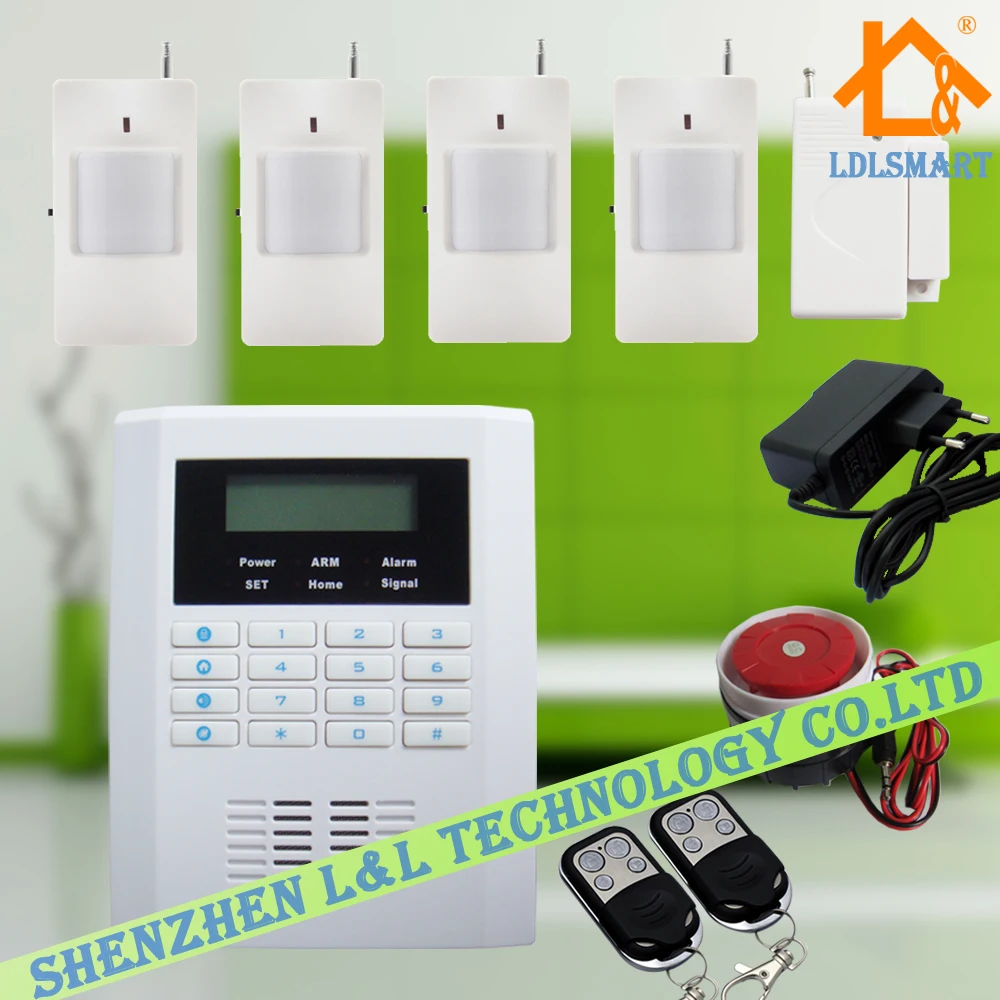New Wireless 433MHz GSM PSTN SMS Home Burglar Security Alarm System
