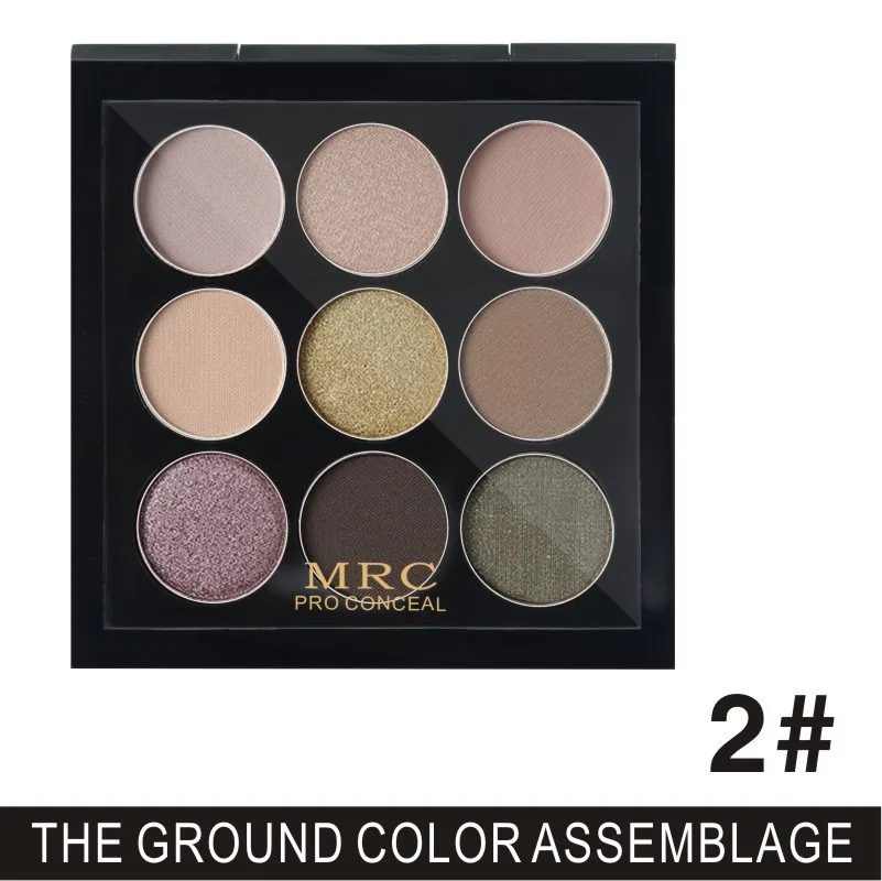 MRC Trendy Eyes Makeup 9 Colors Metallic Eyeshadow Palette Nude Matte and Shimmer Eye Shadow Make Up Palette - Цвет: 02 Eyeshadow