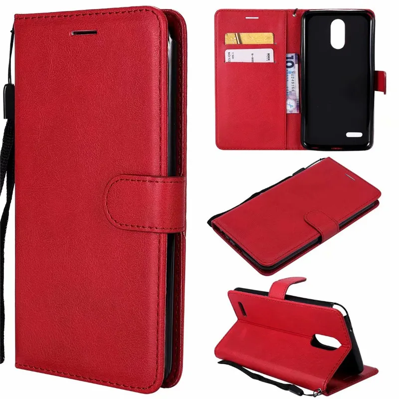 Wallet Case For LG Stylo 3 Plus Flip Cover Pure Color PU Leather Mobile Phone Bags Coque Fundas | Мобильные телефоны и