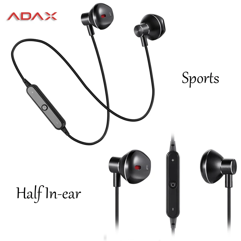 

Bluetooth Sport Wireless half In-Ear Noise Reduction earphone with Microphone Sweatproof Stereo Handsfree for iphone android