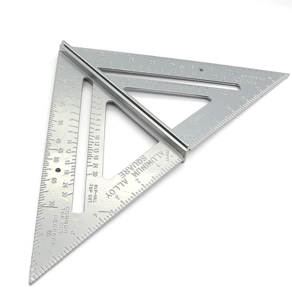 7 дюймов Скорость квадрат метрических Алюминий сплав Треугольники линейка квадратами для измерительные инструменты метрическая система угломер Деревообрабатывающие инструменты