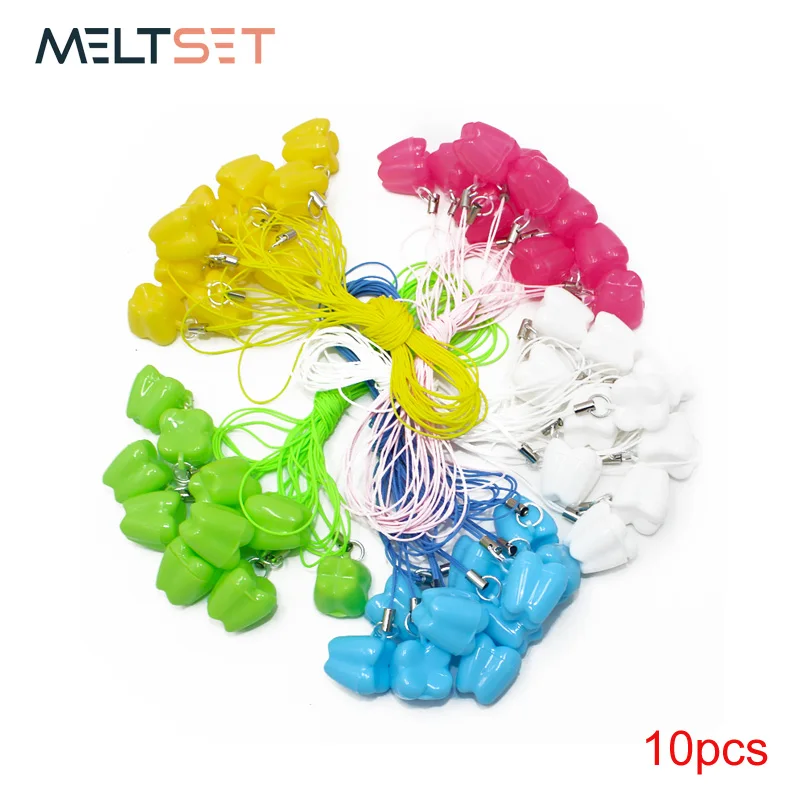 

10pcs/lot Kids Baby Plastic Mini Tooth Box Organizer with String Save Milk Teeth Box Storage Teeth Dental Tooth Case Gift