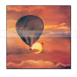 100% ручной работы абстрактные горячий воздух воздушный шар холст масло Картины стены картину комнаты дома Настенный декор "пусть мечты Fly"