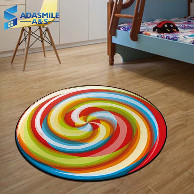 

Round 100cm Lollipop Flannel Soft Anti-slip Chair Mats Baby Crawling Kid Play Game Carpet Bedside Living Room Area Rugs Carpets