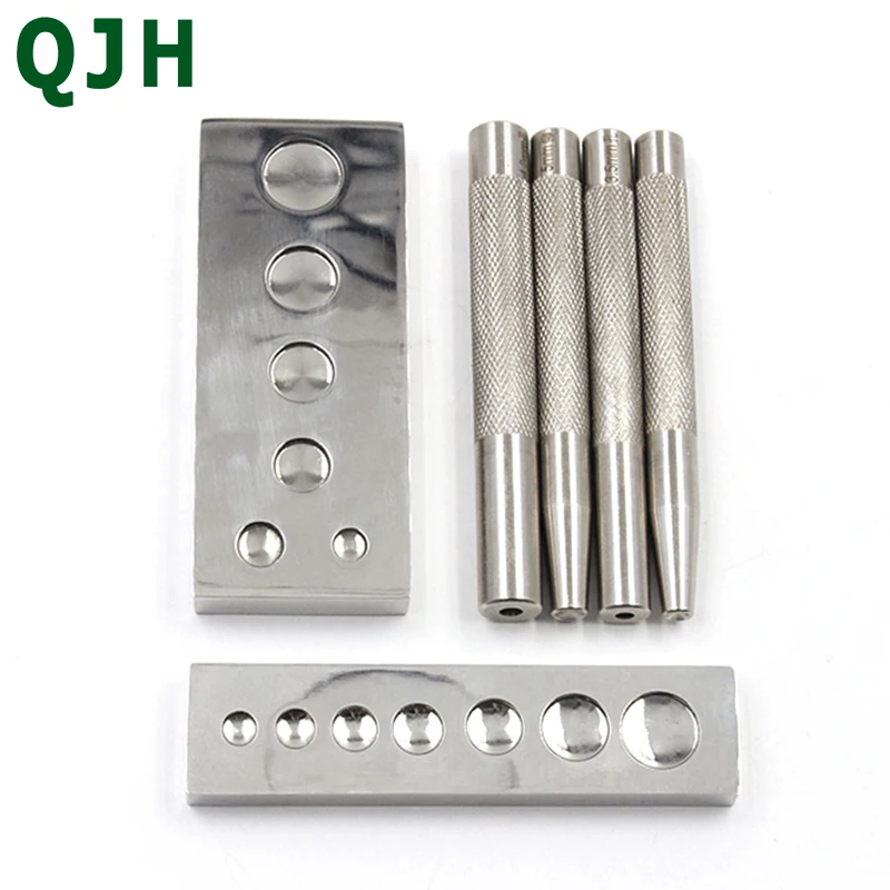 

Metal Leather Craft Tool Die Punch Hole Snap Rivet Button Setter Base Kit DIY Punching and Mounting Rivet Buttons Tools