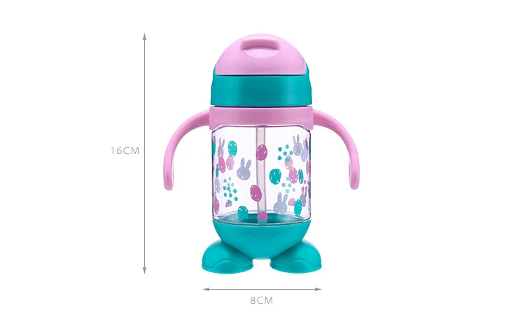 200 мл Герметичный тип мультфильм дети предотвращают дроссель бутылки для питьевой воды ребенка бутылка без разлива