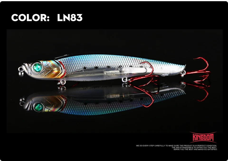 Kingdom Fishing Lures 58mm 8g, 22g Watery Beast Pencil Floating And Slow Sinking New Interesting Functional Design Baits (13)