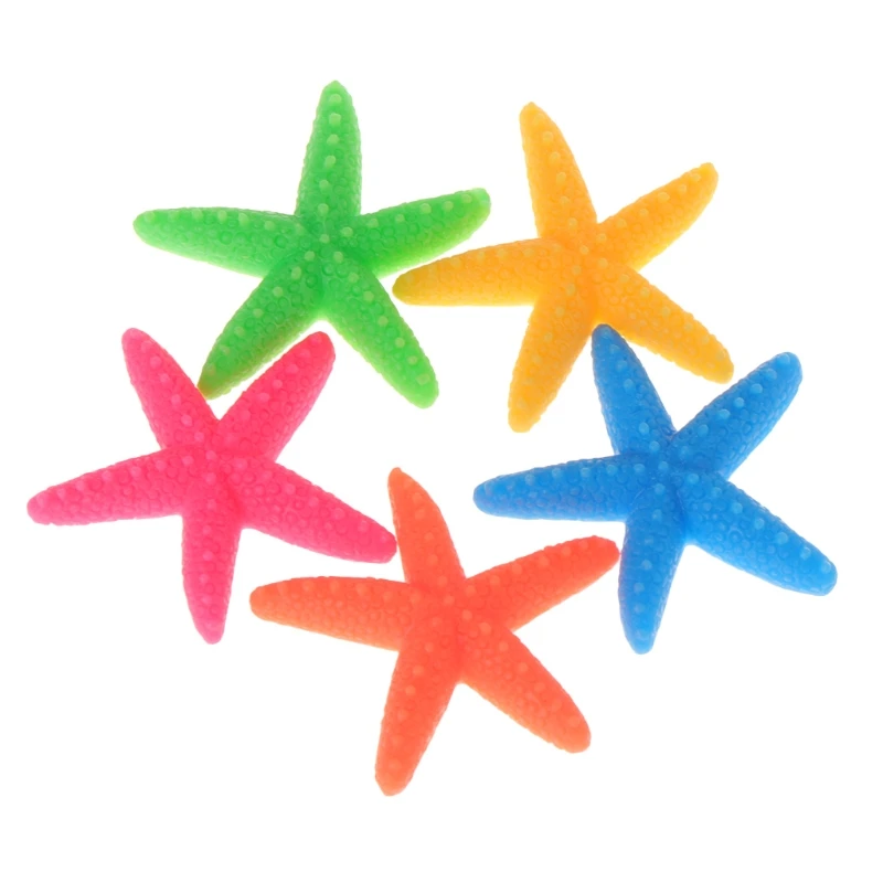 5 шт. Красочные искусственная Морская звезда аквариум украшения Смола украшения
