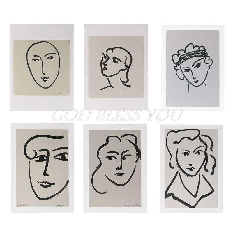 

Ins Style Picture Card With Matisse Portrait Photography Background Tools Postcards Party Backdrops