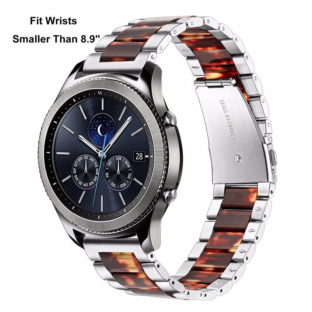 Ремешок из нержавеющей стали и резины для Samsung Gear S3 2 Neo Live Vector быстросъемный