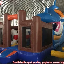 Съемный прыгающий замок для детей для домашнего использования надувная горка акулы