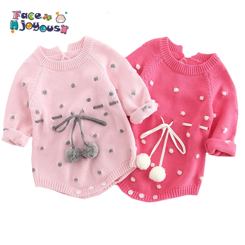 Autumn Baby Knitted Rompers Sweater Baby Girl Long sleeve Knitted
