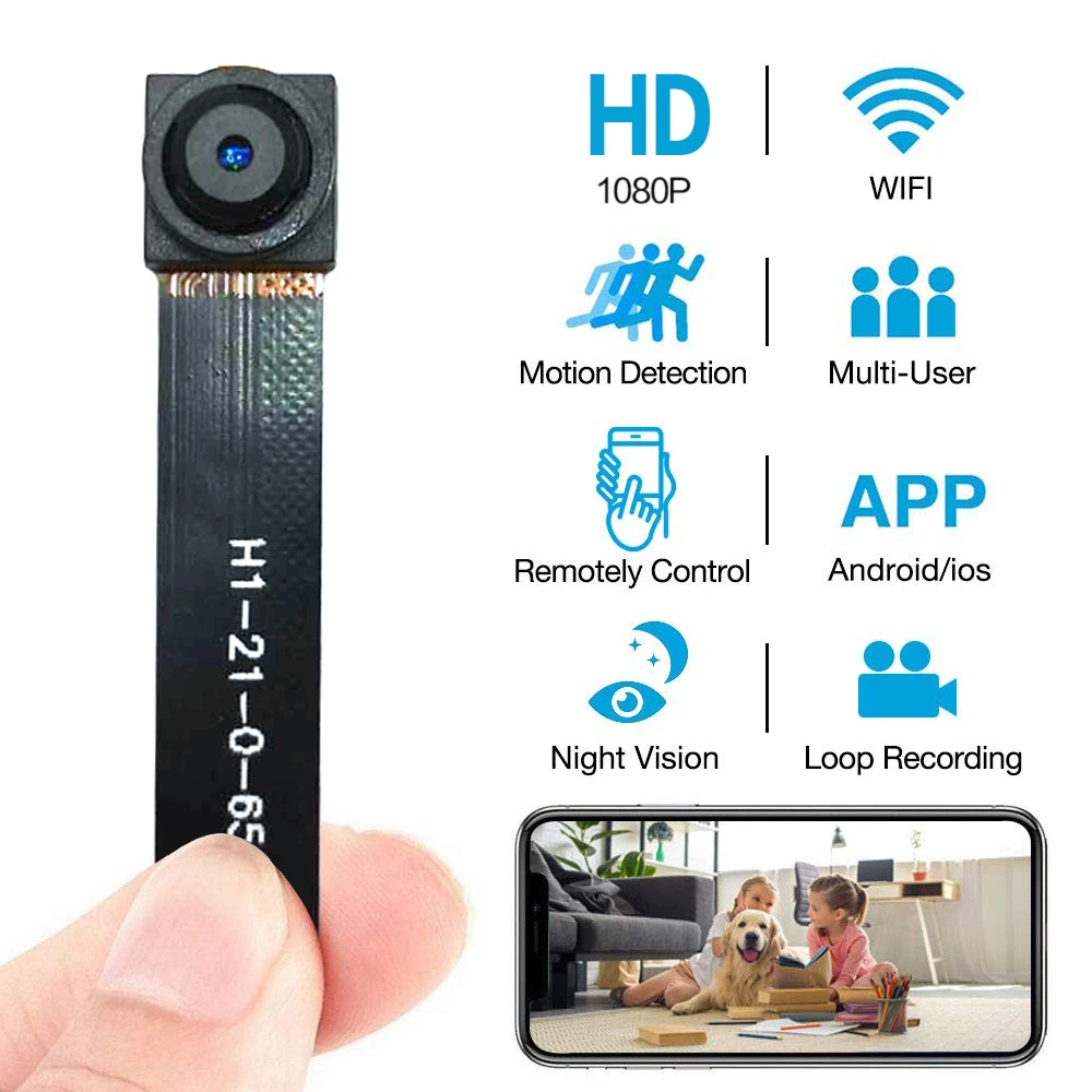

Mini WIFI 1080P P2P Pocket Camera DIY Wireless Module Ultra-small Cameras support 128G remote control Security Camera With micr