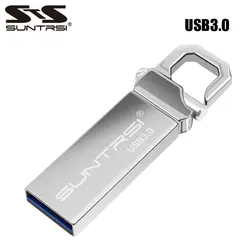 Suntrsi металлический USB флешка 64 ГБ USB 3,0 высокая скорость Водостойкий USB флешка 8 ГБ 16 Гб ГБ 32 Гб брелок для ключей карта памяти логотип на заказ