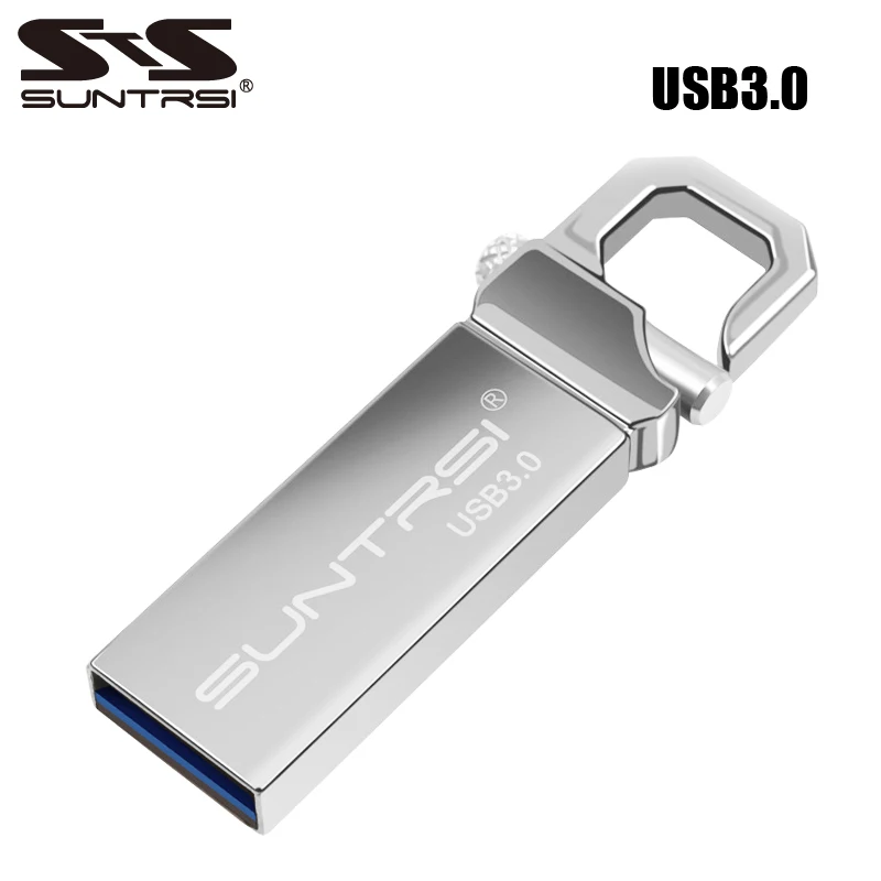 

Suntrsi Metal USB Pendrive 64GB USB 3.0 High Speed Waterproof USB Flash Drive 8GB 16GB 32GB Key Ring Memory Stick Custom Logo