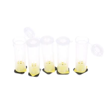 10 teile/satz Imker Imkerei Ausrüstung Bienenzucht Werkzeuge Kunststoff Bee Aufzucht Tasse Kit Bee Königin Käfige Roller(China)
