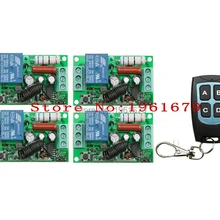 AC 220 V 10 A 1 канал RF беспроводной пульт дистанционного управления 4 шт приемник и 1 шт передатчик водонепроницаемый