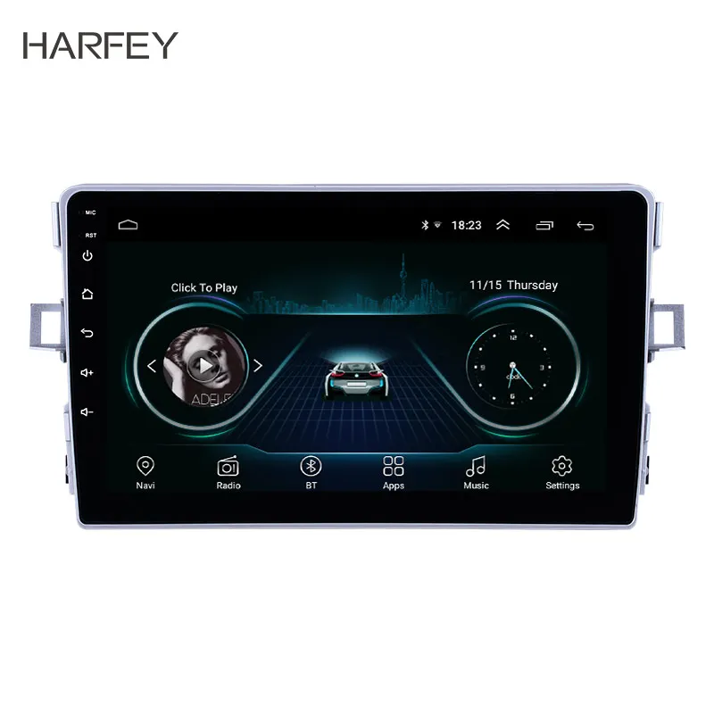 Harfey Android 8,1 " gps навигация радио для Toyota Verso 2011- с Wi-Fi Bluetooth AUX поддержка Carplay Цифровое ТВ SWC