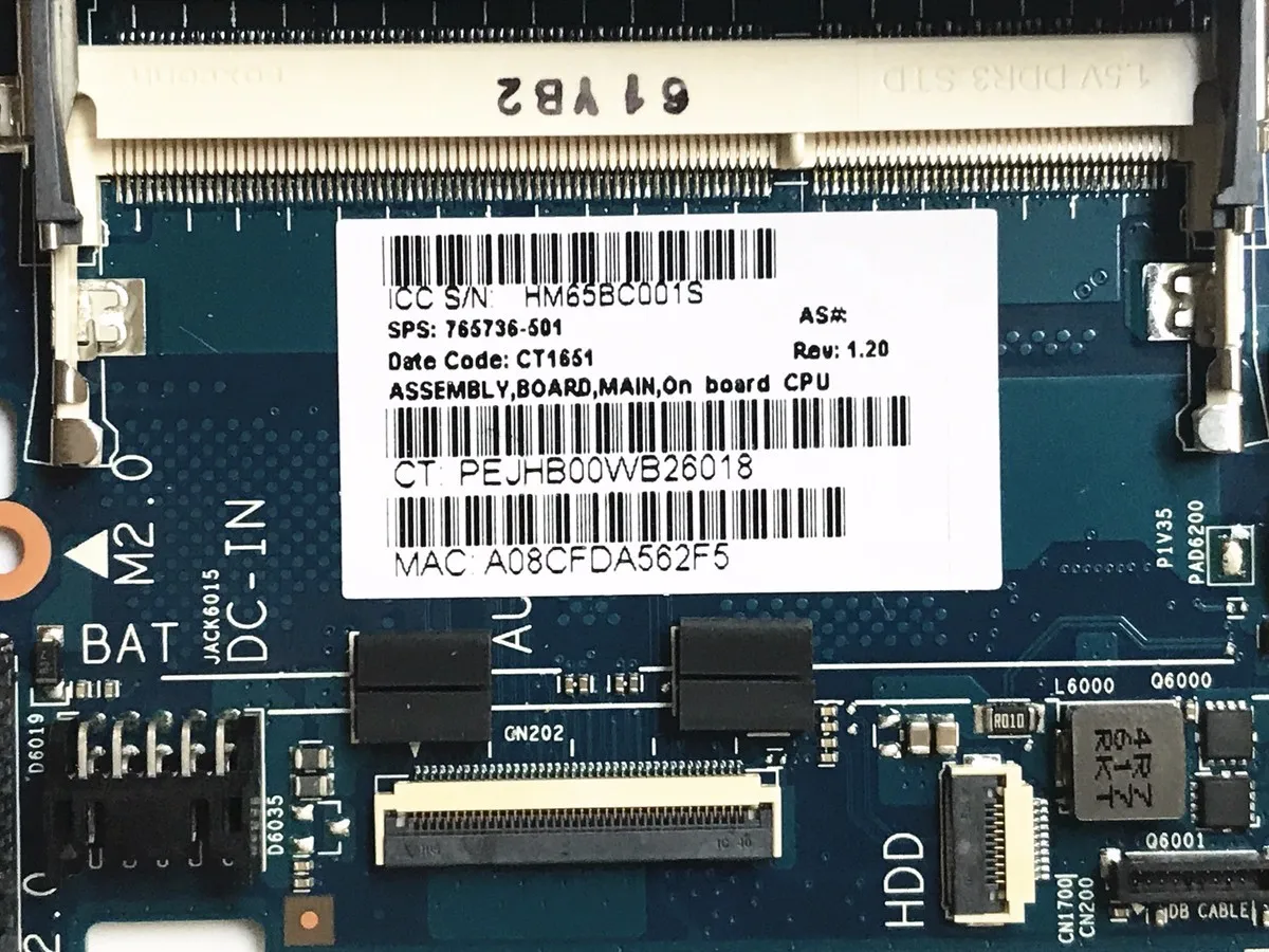 High Quality MB 765736 501 For HP 15 Q Laptop Motherboard SR1PZ I7 4712HQ GTX850M 4GB DDR3 100% Tested&Testing Video Support|motherboard for