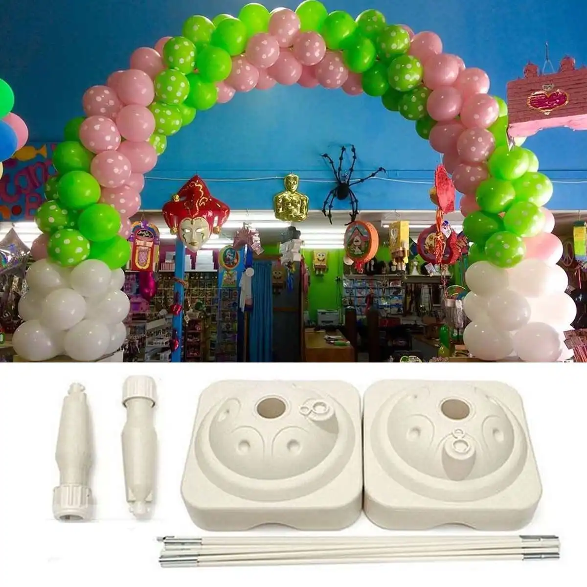 

Multifunctional 4M Large Balloon Arch Stand Base Pot Kit Clip Connector Adjustable Wedding Party Support DIY Decoration Supplies