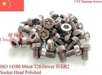 

Titanium screws M4x6 ISO 14580 Socket Head T20 Driver Polished 10 pcs