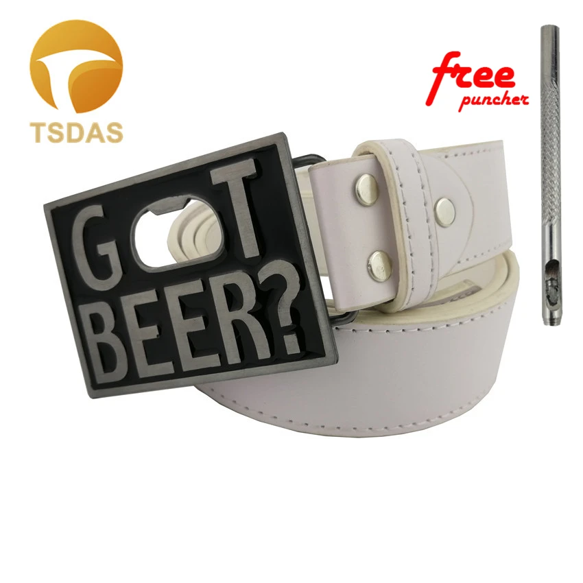 

Luxury Black Men Belt Buckle Retail Distribute Got Beer Bottle Opener Belt Buckle Removable Free Shipping