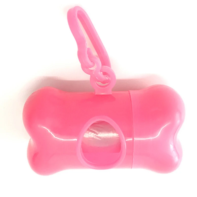 

5 pcs Pet Pooper Bags Set Garbage Bag 3colors Pet cleaning up Dog Bone Shape Trash Bag Dispenser Storage Box Clean Up Waste Bag