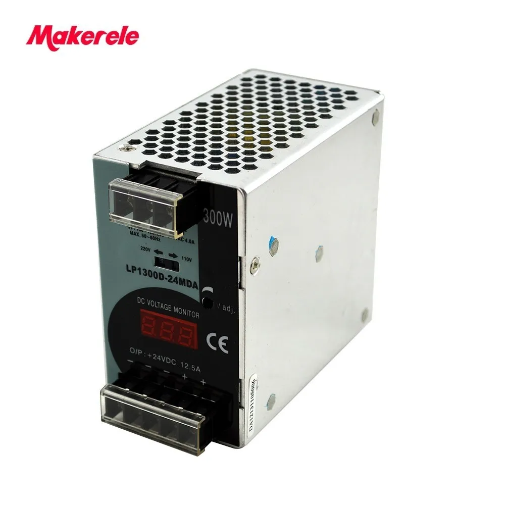 

ac-dc 300W 12V 24V 48V LED Driver din rail switching power supply with Digital Show voltage regulator Output for LED Strip light
