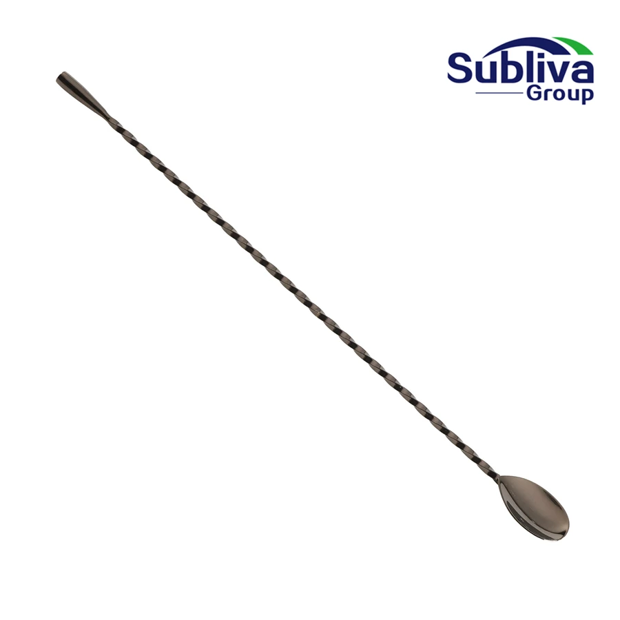 

30cm Stainless Steel Teardrop Bar Spoon Gunmetal Black Drink Mixing Spoons Bartender Tools Cocktail Spoon Stirrer