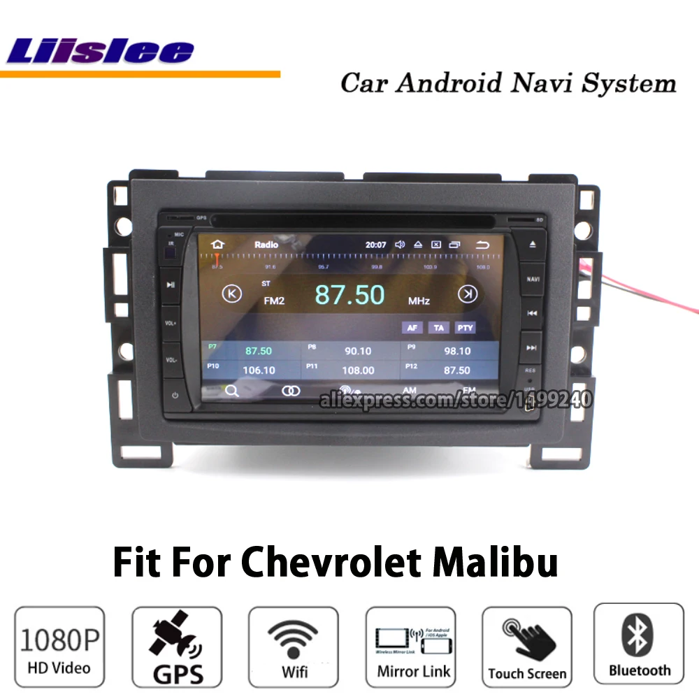 Liislee автомобильный Android 7,1 для Chevrolet Malibu 2004~ 2012 Стерео Радио DVD BT Carplay gps навигационная карта навигационная система Мультимедиа