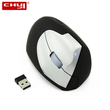 CHYI беспроводная Вертикальная компьютерная мышь Эргономичный 3D оптический usb-приемник Mause 2,4 Ghz 800-1200-1600 dpi Подставка для ПК Мыши для ноутбука