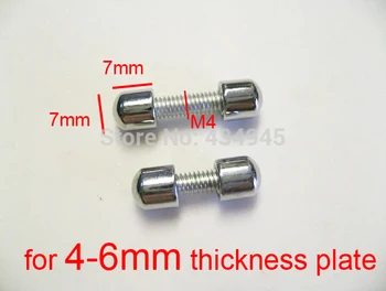 

4-6mm 4 5 6mm round head Clamp nail for Labels Scutcheon Signs,screws acrylic photo frame holder Table Tablet Stands Pin Staple