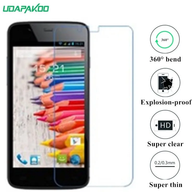 udapakoo clear Tempered (soft glass) film for Fly IQ4414 Nano Explosion-proof glass Screen Protector | Мобильные телефоны и