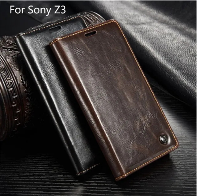Luxury CaseMe Brand Phone Case for Sony Xperia Z3 Magnetic Auto Flip Wallet Cover for Sony