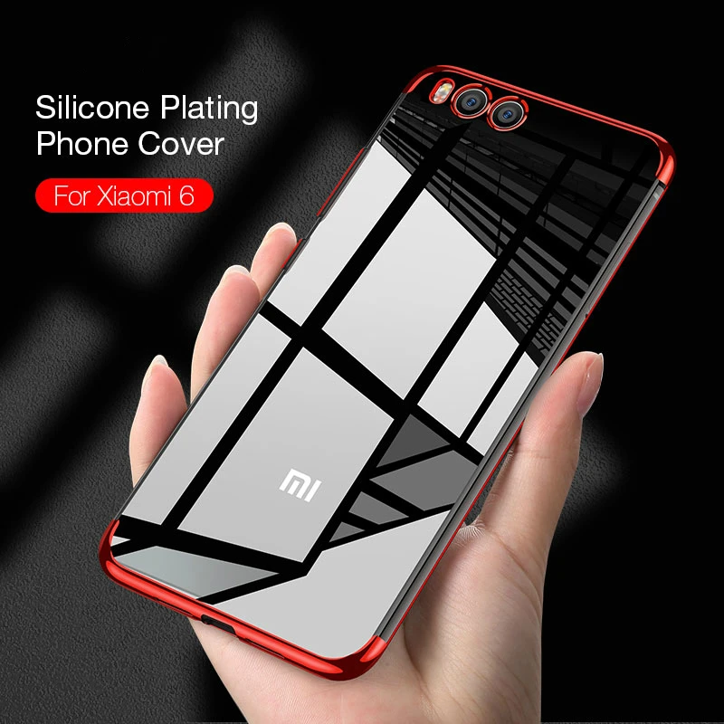 

Xiaomi Mi 6x A2 6 Case Cover Fashion Ultra Thin Soft TPU Case For Xiaomi Mi6x Mi 6Transparent Plating Xiaomi Mi6 x A2 Mi6 Funda