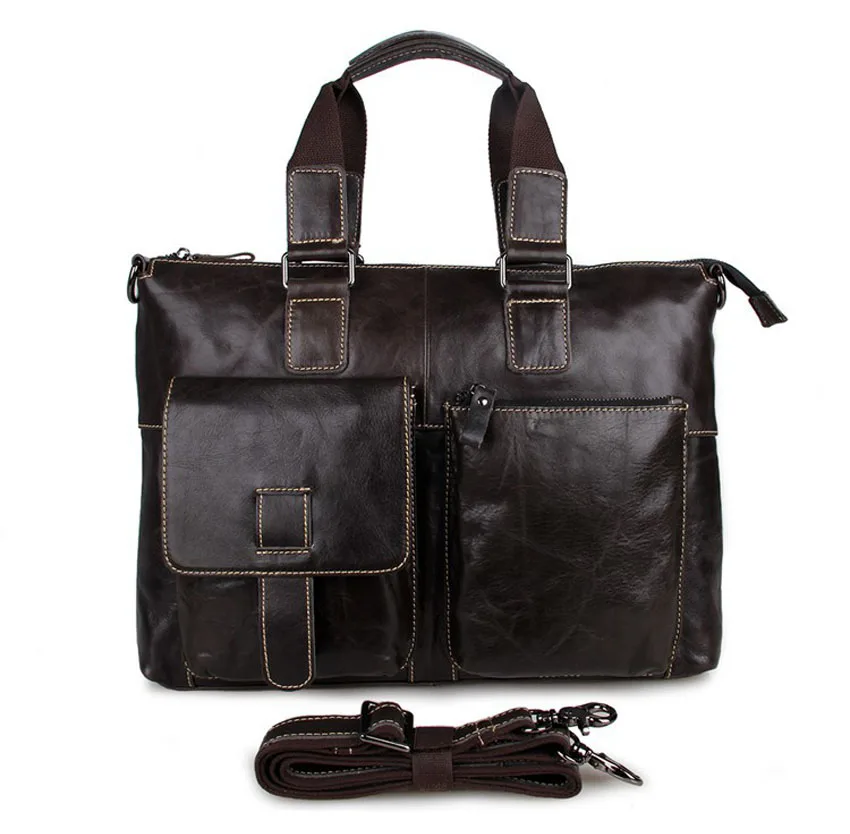 

Men Luxury Vintage Handbag Cowhide Genuine Leather Bags Mens Messenger Shoulder Bag Crossbody Men's Briefcase Laptop Travel Bags
