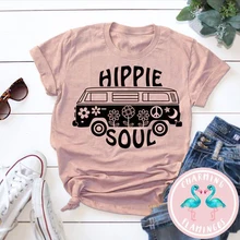 Camiseta Hippie del alma grunge tumblr camisetas calle estilo estético gráfico divertido algodón automóvil mujeres arte vintage tee 90s top