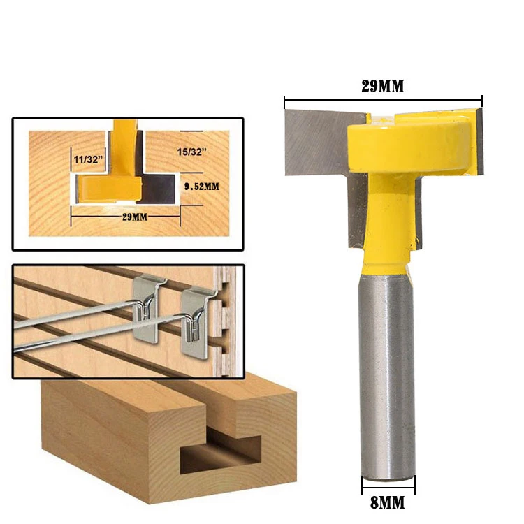 1pcs 8mm Shank Top Quality T-Slot & T-Track Slotting Router Bit For Woodworking Chisel Cutter Wholesale Price