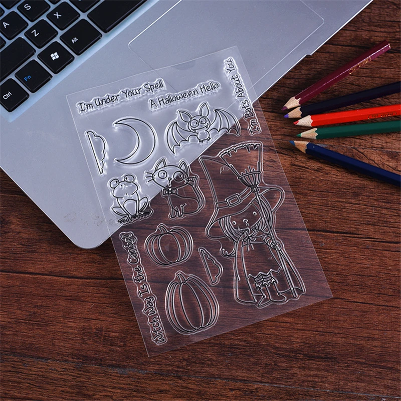 

Lychee Magic Girl Pattern Transparent Silicone Stamp Creative Clear Stamps DIY Handmade Scrapbooking Photo Album Decors