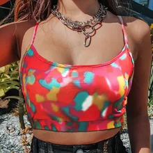 Женский короткий топ, новинка, кружевной топ, летний топ, беспроводной бюстгальтер, женское белье, сексуальный v-образный вырез, майка, топ на бретельках, feminino Soutien G