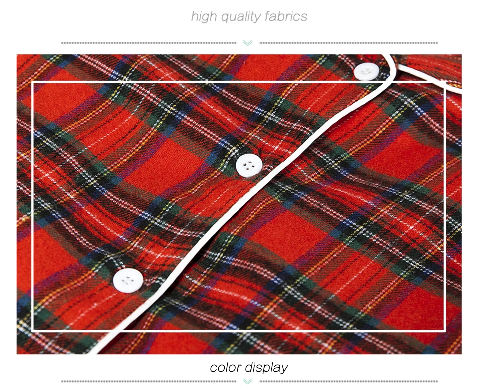 Весенне-осенняя клетчатая Пижама, женский топ с отложным воротником и длинными рукавами+ штаны с эластичной резинкой на талии, комплект из 2 предметов, хлопковая Домашняя одежда S70001