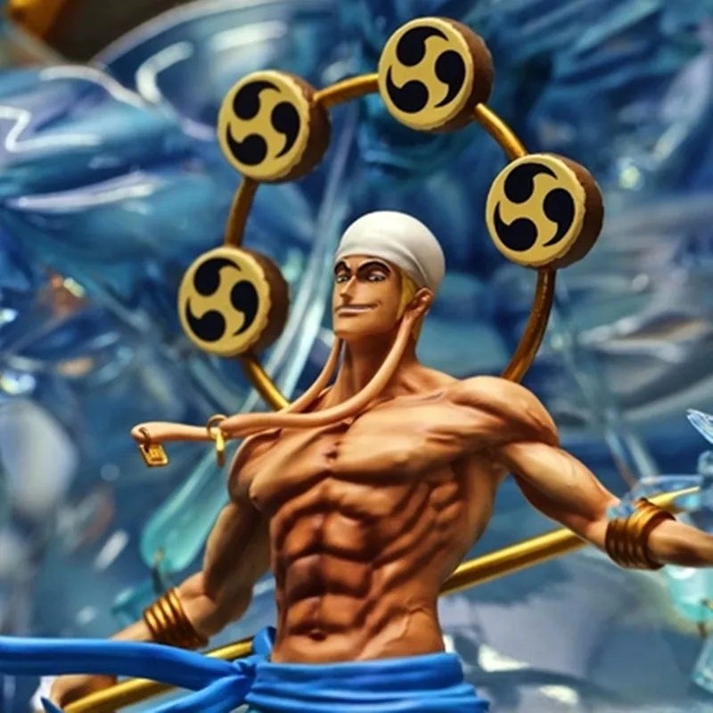 Аниме ONE PIECE Sky Piea Enel Thunder God статуя смолы фигурка коллекция Украшение Рабочего Стола G2630