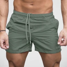 Мужские сексуальные пляжные шорты с эластичной резинкой на талии дышащие однотонные мягкие эластичные талии простые Стильные мужские шорты Летняя одежда
