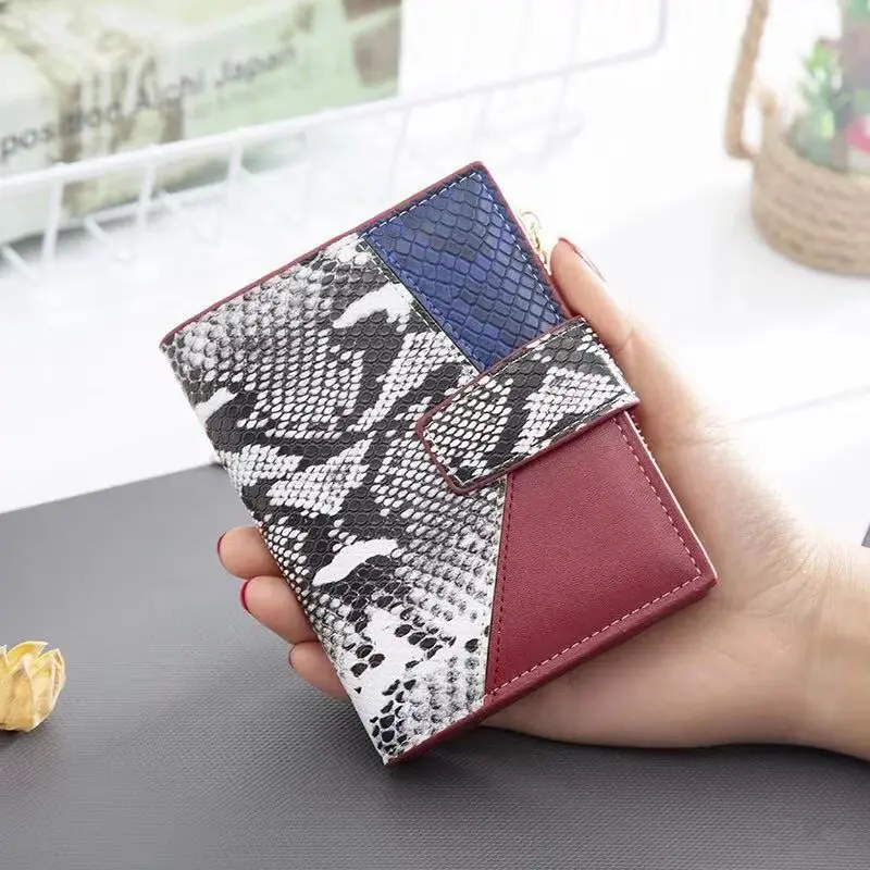 

New designer famous luxury brand new snake skin pattern female wallet small wallet perse Portomonee wallet lady short wallets