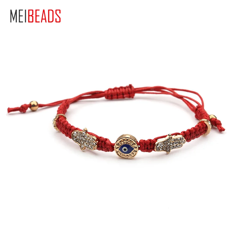 

MEIBEADS New Fashion Blue Evil Eye Hamsa Charm Friendship Bracelet Blue Eye Jewelry For Women EY151