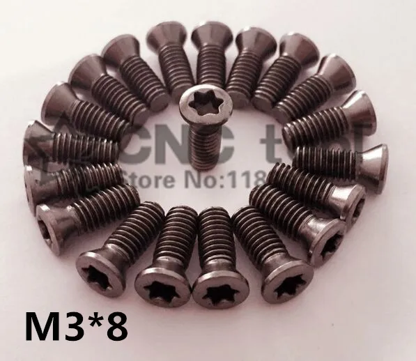 

50pcs M3.0*8mm CNC lathe tool spare screws Torx screws ,Insert Torx Screw for Replaces Carbide Inserts lathe accessories