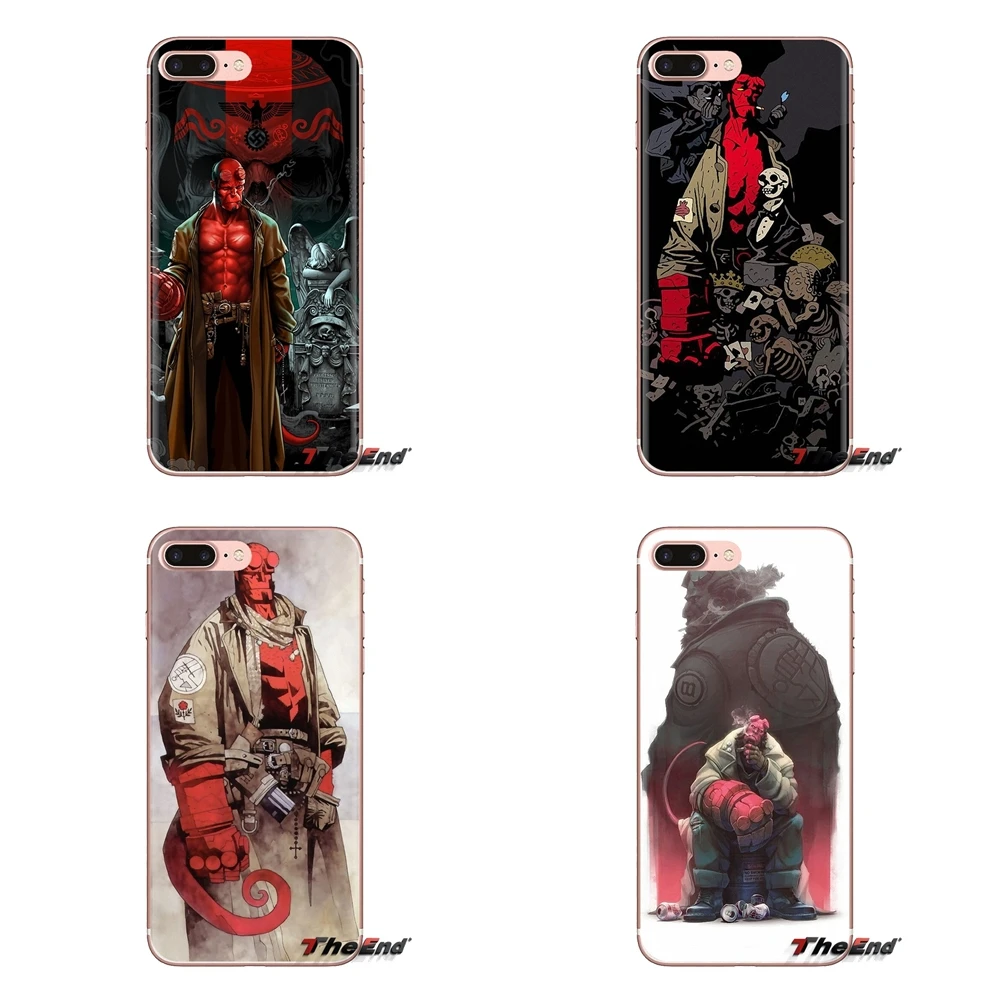 Transparent TPU Skin Case For Samsung Galaxy S3 S4 S5 Mini S6 S7 Edge S8 S9 S10 Plus Note 3 4 5 8 9 cool american Comics hellboy |