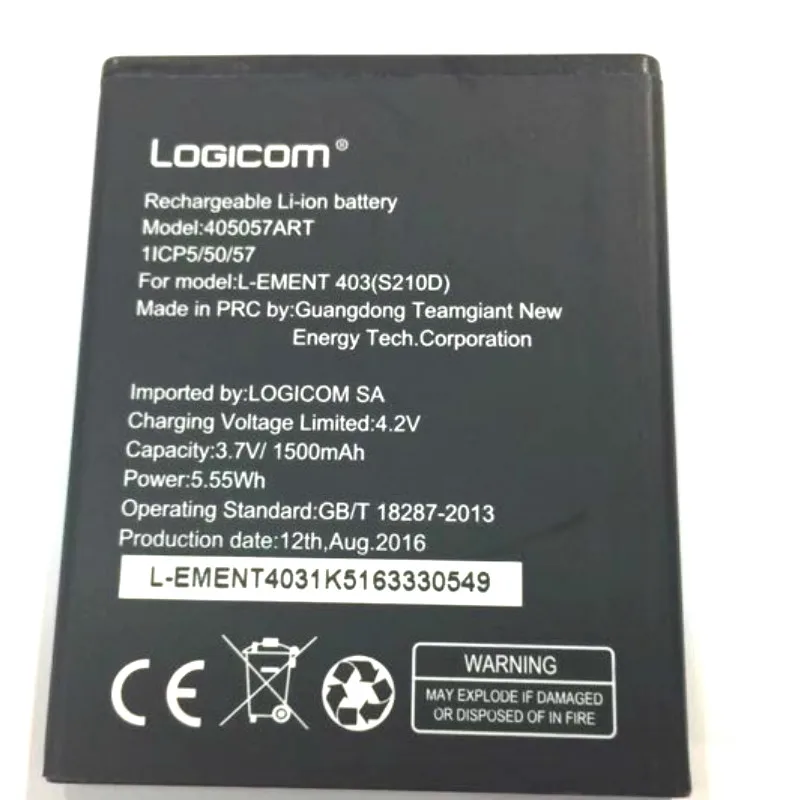 1500mah Battery For Logicom L-ement Lement Ement 403/s210d - Mobile Phone  Batteries - AliExpress