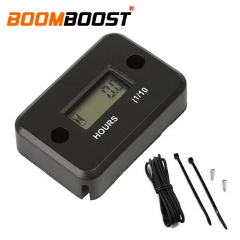 

ATV Snowmobile Marine Boat Ski Dirt Gas Engine Mini Inductive Digital Hour Meter Waterproof LCD Display for Bike Motorcycle
